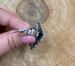 Sterling Diamond Adjustable Ring