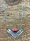 Sterling Arrow Stone Necklace
