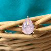 Pink Iridescent Pear Ring