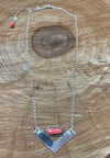 Sterling Arrow Stone Necklace