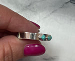 Sterling Turquoise Diamond Ring