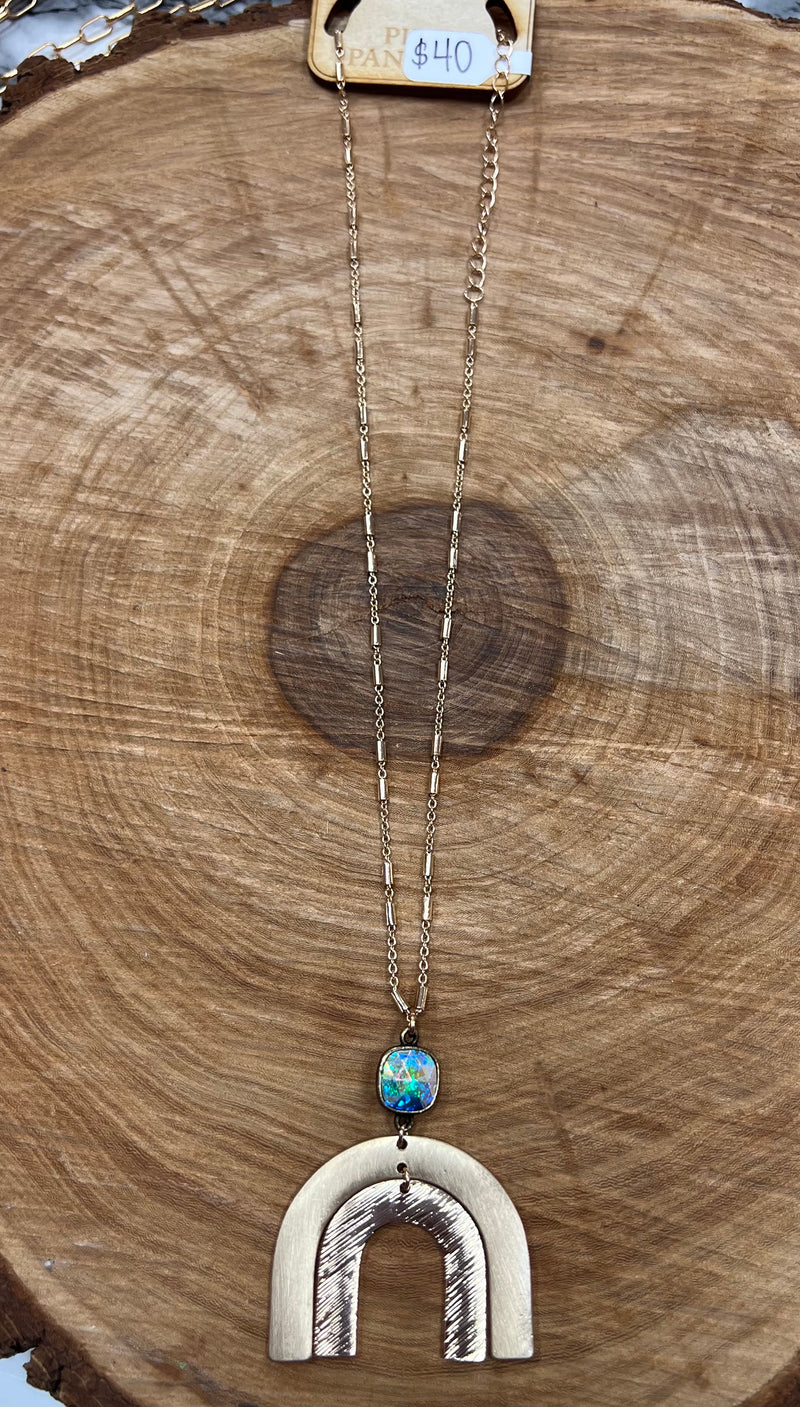 PP Rainbow Stacked Necklace