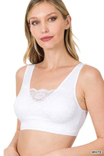Lace Front Seamless Bra